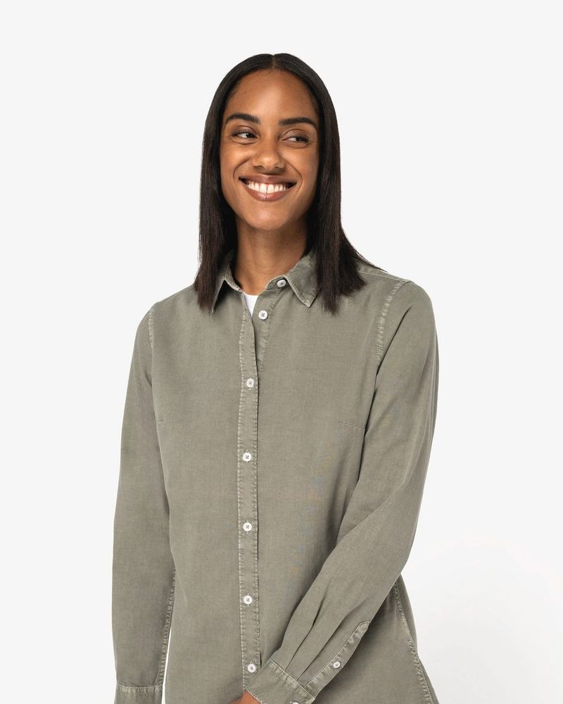 Ausgewaschene Bluse - Washed white