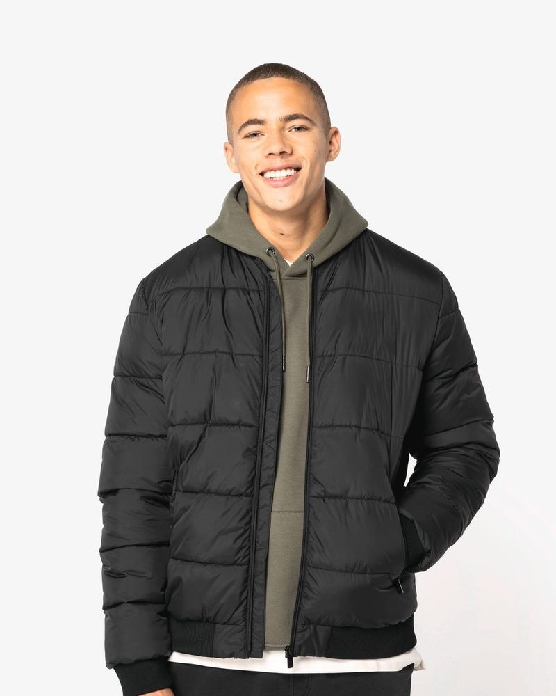 Unisex-Steppjacke mit Teddykragen - Organic Khaki