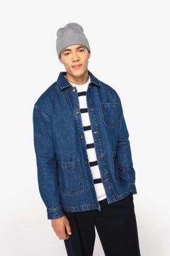 Unisex-Jeansjacke mit überschnittenen Schultern, Foto 2