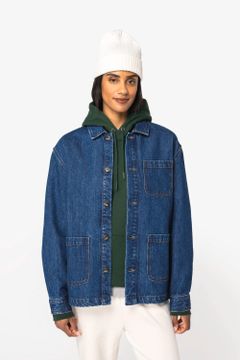 Unisex-Jeansjacke mit überschnittenen Schultern, Foto 1