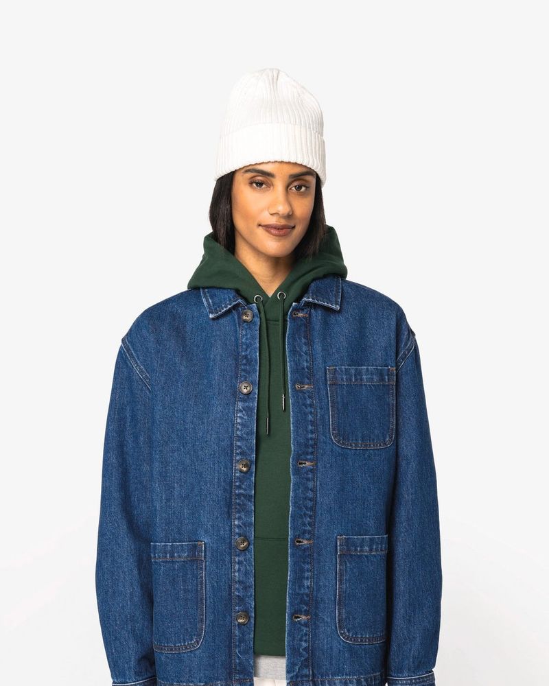 Unisex-Jeansjacke mit überschnittenen Schultern - Denim