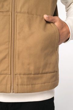 Gesteppte Unisex-Twill-Bodywarmer mit Teddykragen, Foto 9