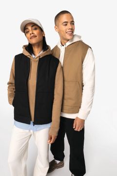 Gesteppte Unisex-Twill-Bodywarmer mit Teddykragen, Foto 3