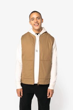 Gesteppte Unisex-Twill-Bodywarmer mit Teddykragen, Foto 1