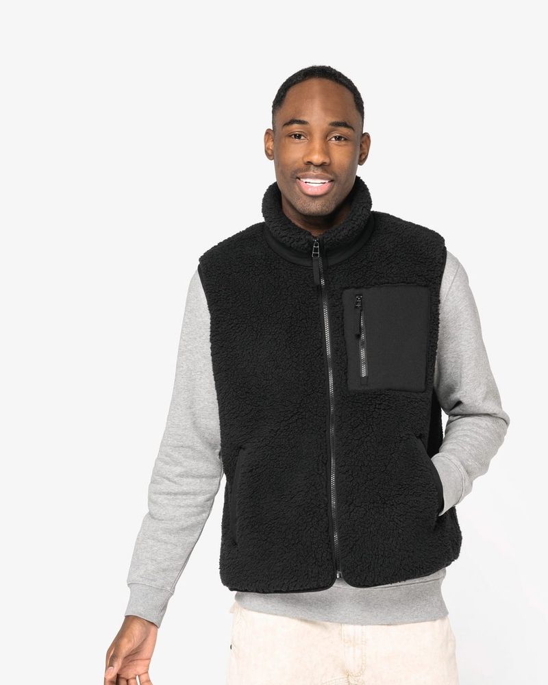 Unisex Sherpa-Bodywarmer - Wet Sand / Driftwood