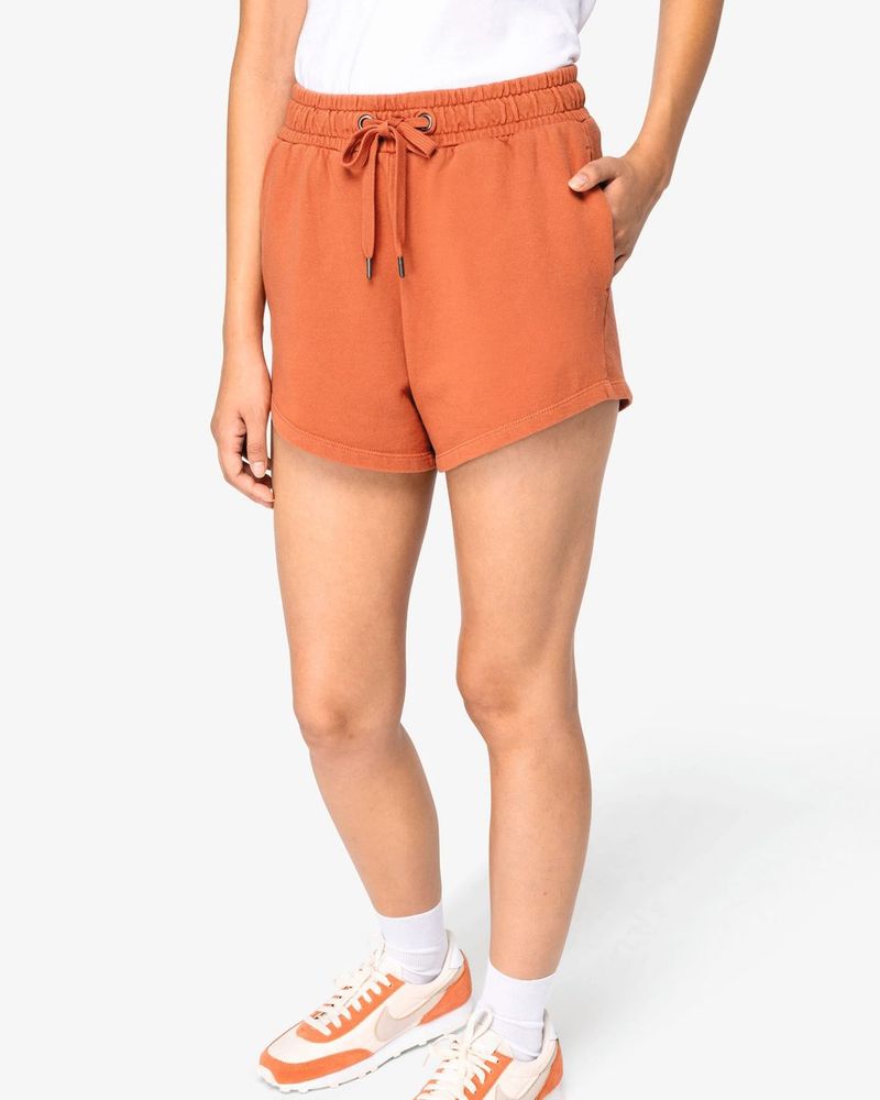 Damenshorts aus French Terry 280 g/m² - Washed Ivory