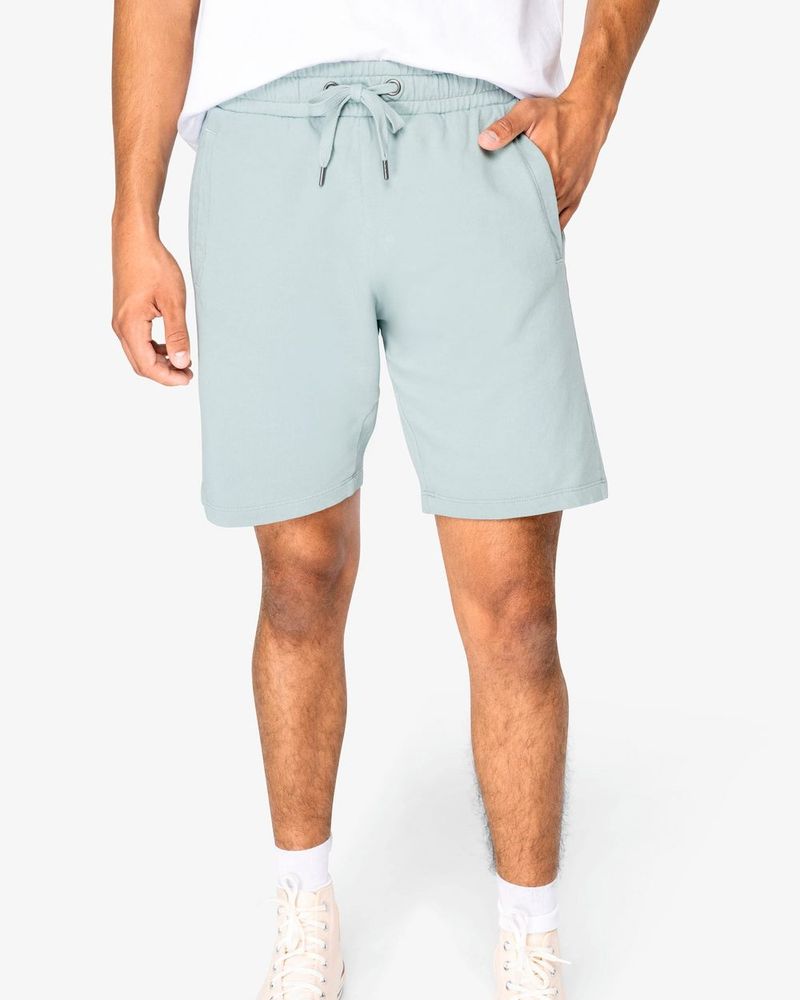 Herrenshorts aus French Terry - Washed Ivory