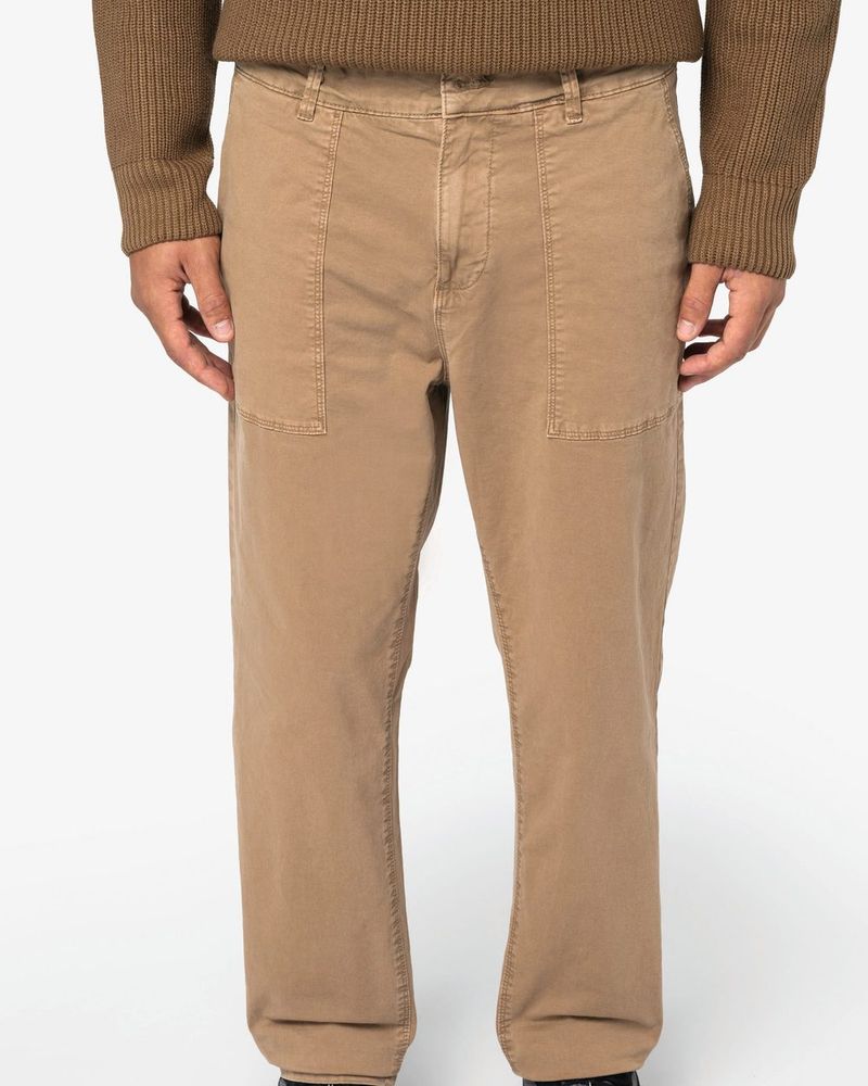 Vorgewaschene Herren Utility Hose - Washed Dark Camel