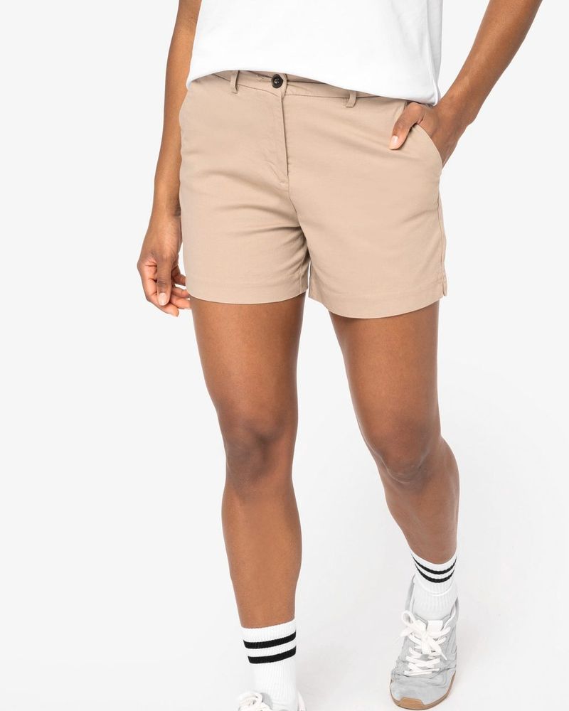 Chino-Bermuda-Shorts für Damen - Ivory